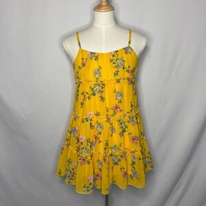 Rare Editions Yellow Floral Kids Dress